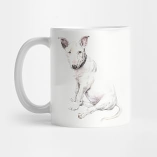 Watercolor Bull Terrier Dog Pet Portrait Mug